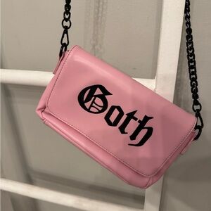 Black Craft Cult Goth Pink Crossbody Bag